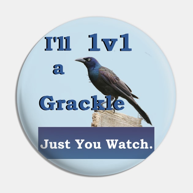 I'll 1v1 a Grackle Just You Watch Slogan Tee Pin by nhitori