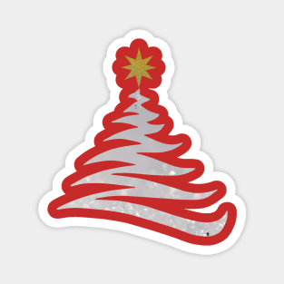 White Christmas Tree Magnet