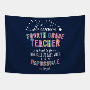 An awesome Fourth Grade Teacher Gift Idea - Impossible to Forget Quote Tapestry