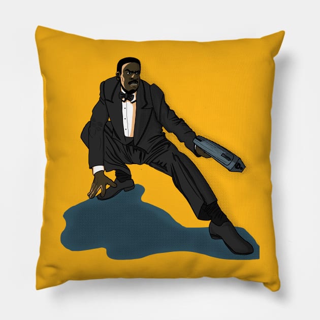 ACTION JACKSON Pillow by Matt Blairstone