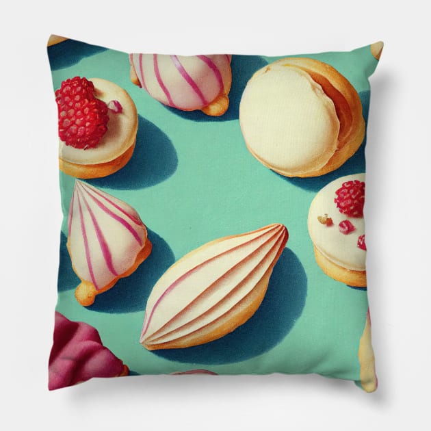 Delectable Delights French Pastries Pillow by Motif Mavens