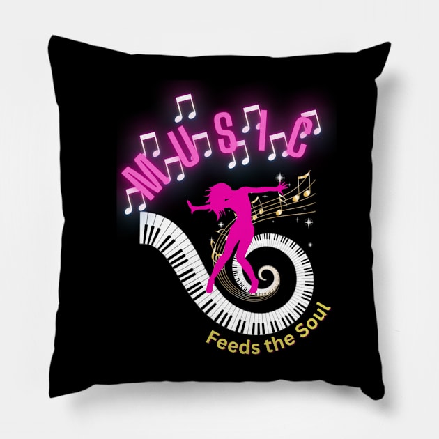 Music Feeds The Soul Pillow by BSCustoms