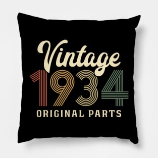 Vintage 1934 Original Parts 90th Birthday Gift Pillow