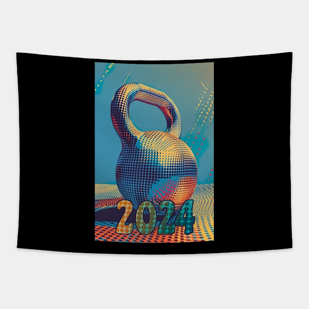 2024 Kettlebell Tapestry by Yogimeister