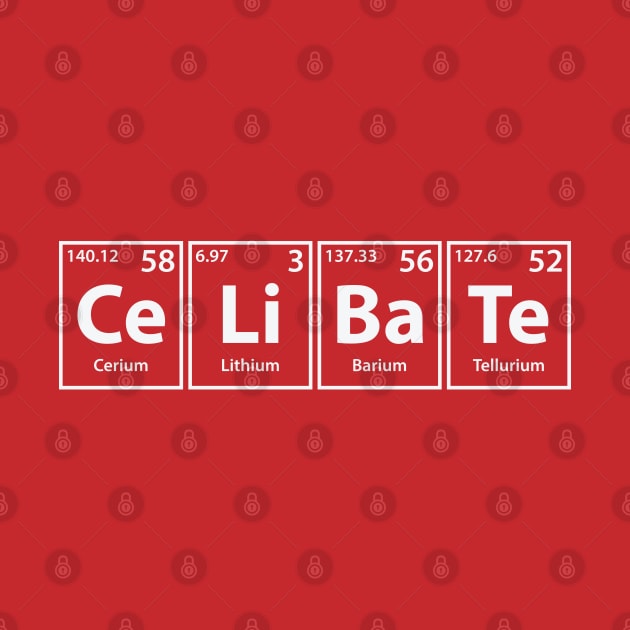 Celibate (Ce-Li-Ba-Te) Periodic Elements Spelling by cerebrands