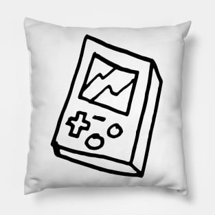 Retro Game Device Line Drawing Pillow