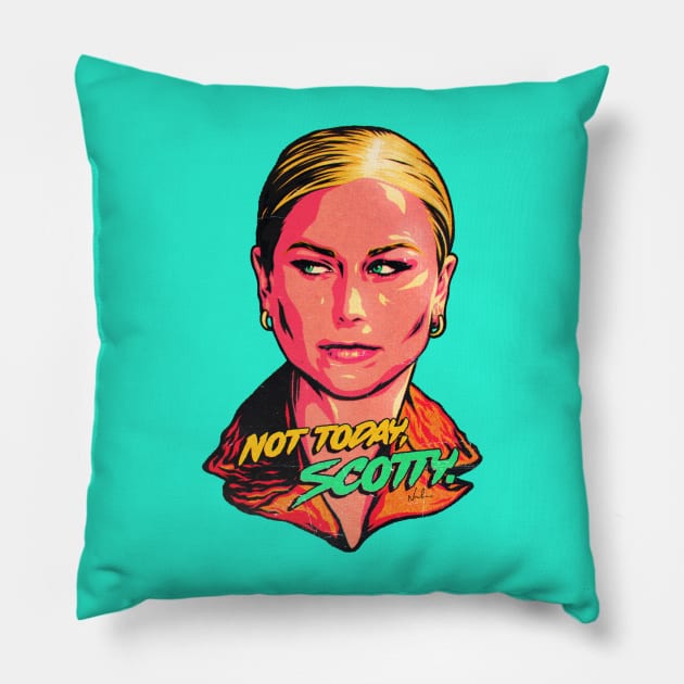 Not Today, Scotty. Pillow by nordacious