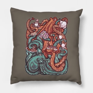 Octopus Tea Party Pillow