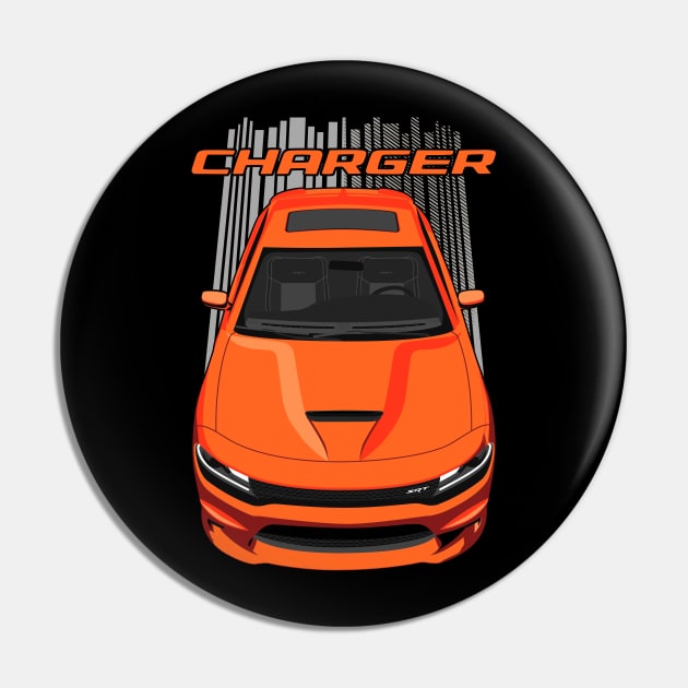 Charger - Orange Pin by V8social