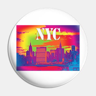 NYC East River View Pin