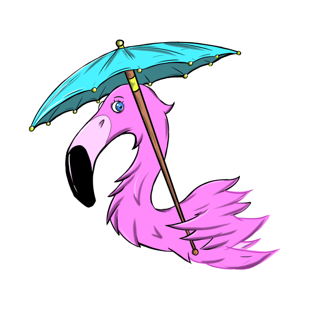 hidden umbrella in flamingo pictures