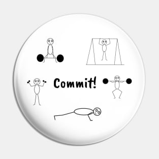 Commit! Sly the Stick Guy Pin