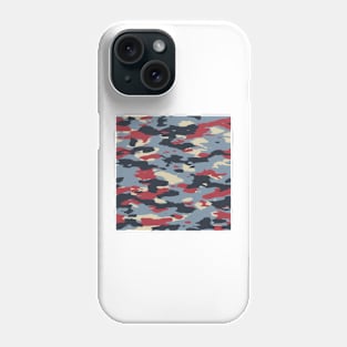 Camouflage Red Blue Print Pattern Phone Case