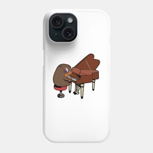 Cartoon mole playing piano Phone Case