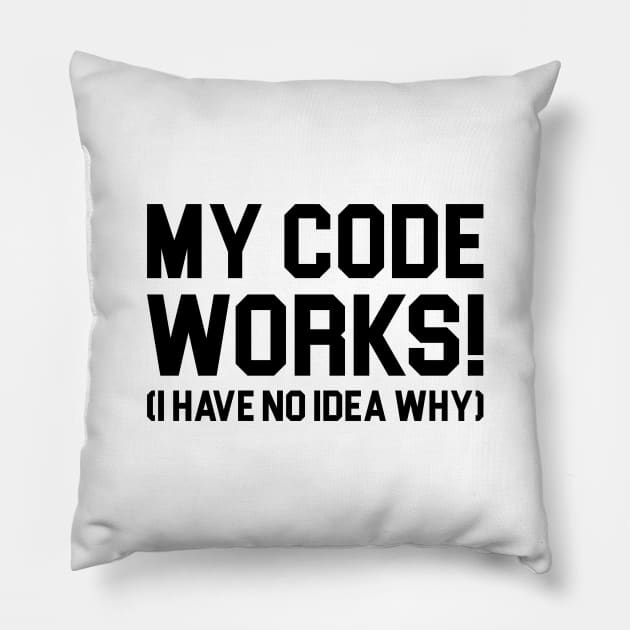 My Code Works Pillow by Venus Complete
