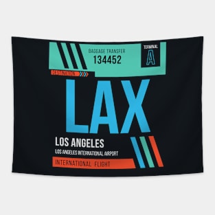 Los Angeles (LAX) Airport Code Baggage Tag Tapestry