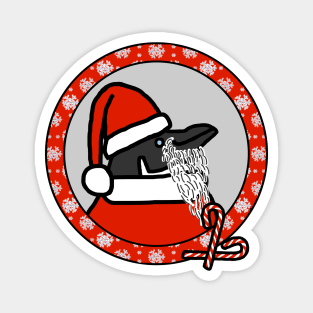 Christmas Portrait of Santa Penguin Magnet