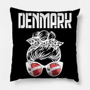 Denmark Football Messy Bun Pillow