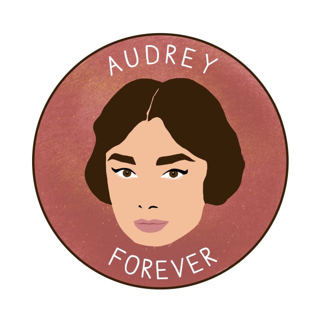 Audrey Forever - Audrey Hepburn Tribute Design, Textured Pink Background by ursoleite