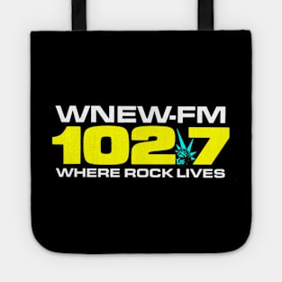 WNEW FM 102.7 Where Rock Lives Throwback Design 1990s Tote