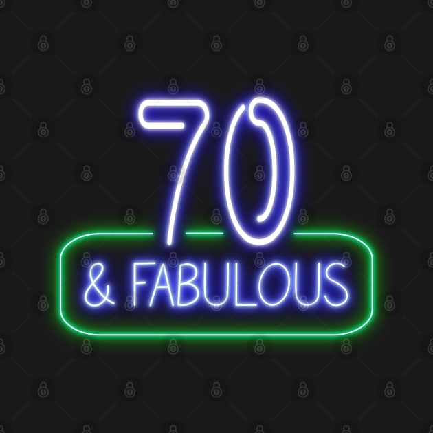 Funny 70th Birthday Quote | 70 and Fabulous by AgataMaria