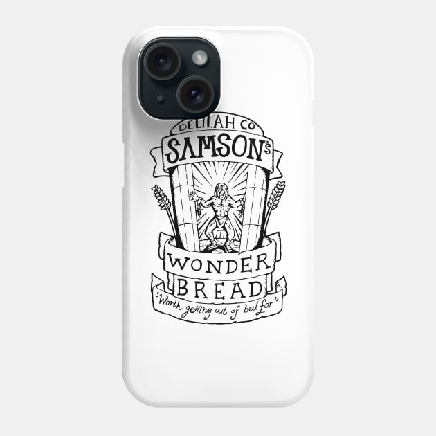 Samsons Wonder Bread - Samson Illustrated Lyrics Phone Case by bangart