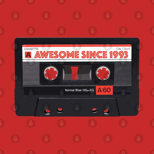 Classic Cassette Tape Mixtape - Awesome Since 1993 Birthday Gift by DankFutura