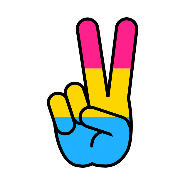 Pansexual Peace sign by Calculated