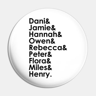 Character Names (Black) - THOBM Pin