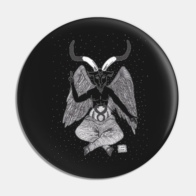 Baphomet Art Sketch Style Pin by Shall1983