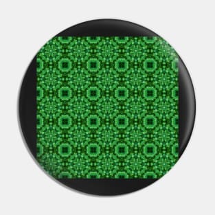 Green Clover Kaleidoscope pattern 3 Pin