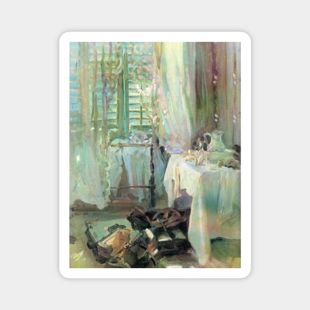 A Hotel Room by John Singer Sargent Magnet by MasterpieceCafe