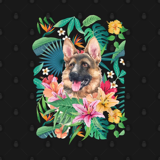 Tropical Tan German Shepherd Dog 2 by LulululuPainting