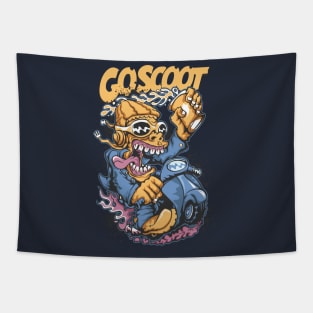 scooter boy art Tapestry