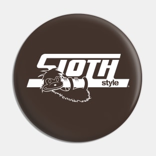 SLOTH STYLE WHITE Pin