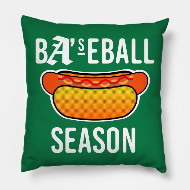 Baseball Season - Hotlink (white) Pillow by mikelcal