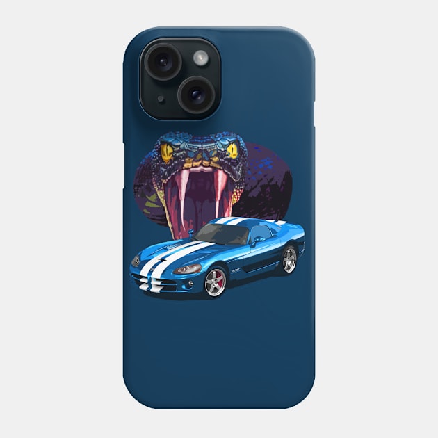 Viper Cyan Phone Case by CharlieCreator