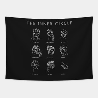 ACOTAR Inner Circle Minimalist White Tapestry