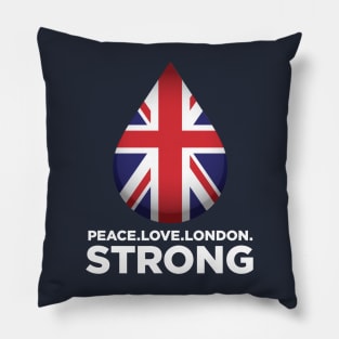 Peace. Love. London. Strong Pillow