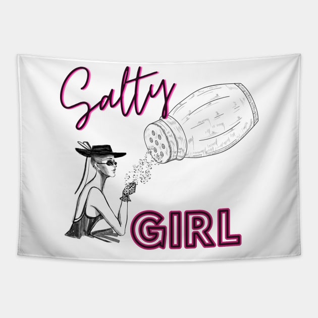 Salty girl sophisticated Tapestry by Larger Territory