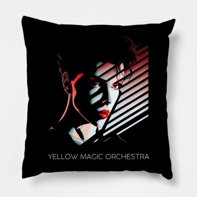 Yellow Magic Orchestra  --- 80s Aesthetic Pillow by unknown_pleasures