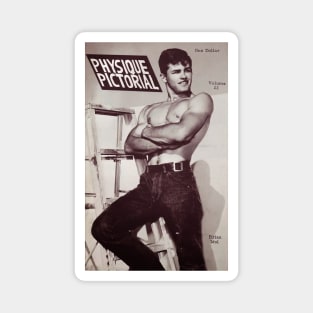 PHYSIQUE PICTORIAL - Vintage Physique Muscle Male Model Magazine Cover Magnet