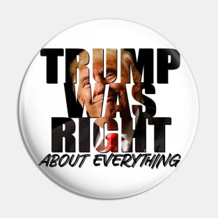 Trump Was Right About Everything Pin
