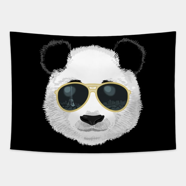 Paris Panda Tapestry by citypanda