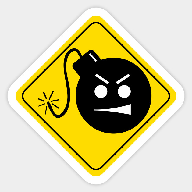 Serious Sam Danger Sign Serious Sam Sticker Teepublic