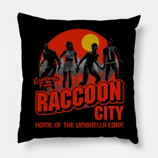 Greetings from Racoon City Pillow