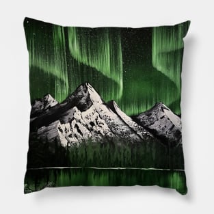 Green Northern Lights Pillow