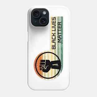 BLM Fist Retro Sunset Banner Phone Case