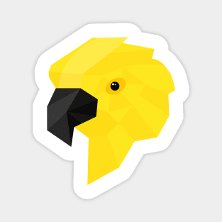 Yellow Polygon Bird Magnet