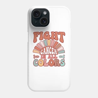 Fight Cancer In All Color Feather Breast Cancer Awareness Phone Case